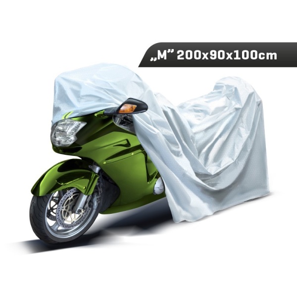 Husa Moto Exterior Marimea "M" 200x90x100 Cm, 3 Straturi, Reflectoare Carmotion 86378